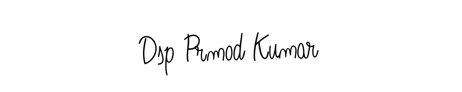 Create a beautiful signature design for name Dsp Prmod Kumar. With this signature (Angelique-Rose-font-FFP) fonts, you can make a handwritten signature for free. Dsp Prmod Kumar signature style 5 images and pictures png