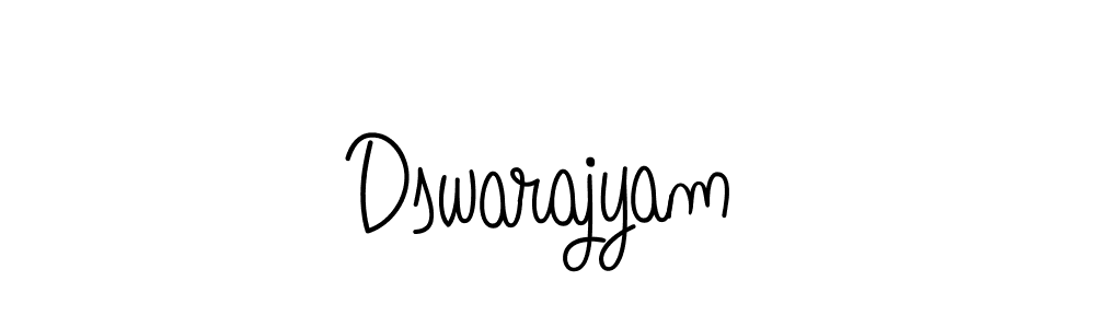 Design your own signature with our free online signature maker. With this signature software, you can create a handwritten (Angelique-Rose-font-FFP) signature for name Dswarajyam. Dswarajyam signature style 5 images and pictures png