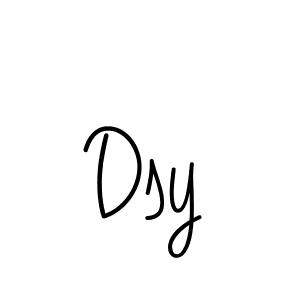 Make a beautiful signature design for name Dsy. With this signature (Angelique-Rose-font-FFP) style, you can create a handwritten signature for free. Dsy signature style 5 images and pictures png