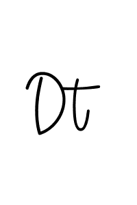 Make a beautiful signature design for name Dt. With this signature (Angelique-Rose-font-FFP) style, you can create a handwritten signature for free. Dt signature style 5 images and pictures png