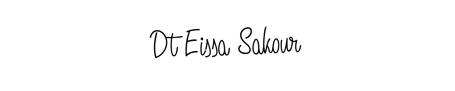 How to make Dt Eissa Sakour name signature. Use Angelique-Rose-font-FFP style for creating short signs online. This is the latest handwritten sign. Dt Eissa Sakour signature style 5 images and pictures png