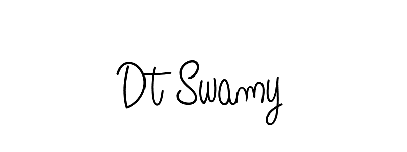 How to make Dt Swamy signature? Angelique-Rose-font-FFP is a professional autograph style. Create handwritten signature for Dt Swamy name. Dt Swamy signature style 5 images and pictures png