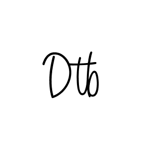 You should practise on your own different ways (Angelique-Rose-font-FFP) to write your name (Dtb) in signature. don't let someone else do it for you. Dtb signature style 5 images and pictures png