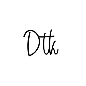 Create a beautiful signature design for name Dtk. With this signature (Angelique-Rose-font-FFP) fonts, you can make a handwritten signature for free. Dtk signature style 5 images and pictures png