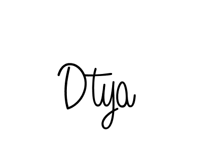 How to Draw Dtya signature style? Angelique-Rose-font-FFP is a latest design signature styles for name Dtya. Dtya signature style 5 images and pictures png