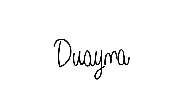 Duayna stylish signature style. Best Handwritten Sign (Angelique-Rose-font-FFP) for my name. Handwritten Signature Collection Ideas for my name Duayna. Duayna signature style 5 images and pictures png
