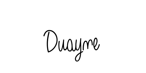 Use a signature maker to create a handwritten signature online. With this signature software, you can design (Angelique-Rose-font-FFP) your own signature for name Duayne. Duayne signature style 5 images and pictures png