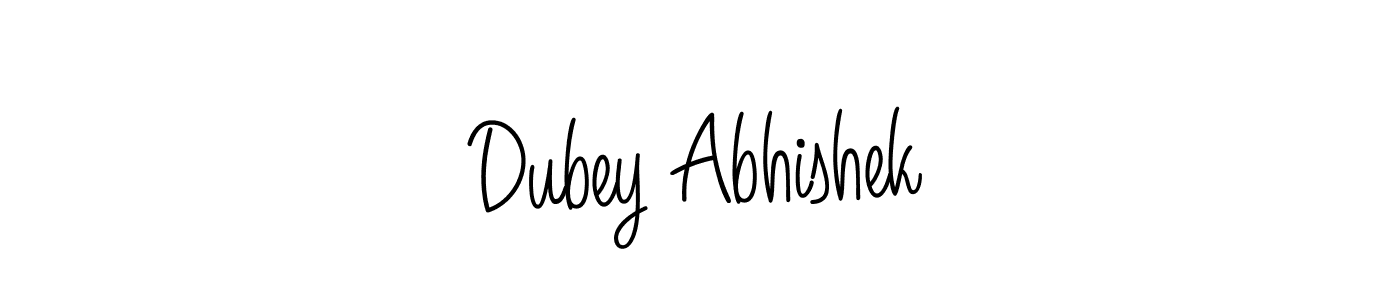 Make a beautiful signature design for name Dubey Abhishek. With this signature (Angelique-Rose-font-FFP) style, you can create a handwritten signature for free. Dubey Abhishek signature style 5 images and pictures png