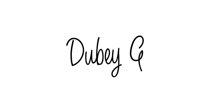How to make Dubey G name signature. Use Angelique-Rose-font-FFP style for creating short signs online. This is the latest handwritten sign. Dubey G signature style 5 images and pictures png