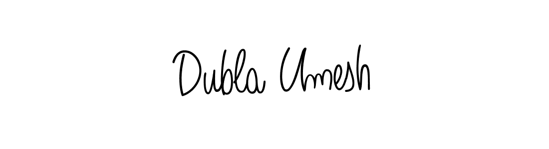 Design your own signature with our free online signature maker. With this signature software, you can create a handwritten (Angelique-Rose-font-FFP) signature for name Dubla Umesh. Dubla Umesh signature style 5 images and pictures png