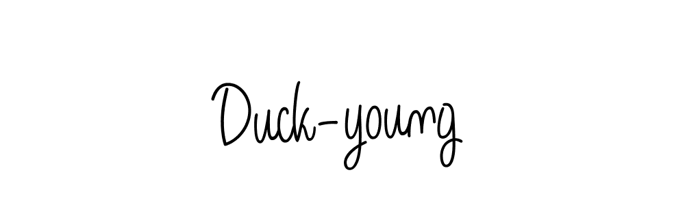 Design your own signature with our free online signature maker. With this signature software, you can create a handwritten (Angelique-Rose-font-FFP) signature for name Duck-young. Duck-young signature style 5 images and pictures png