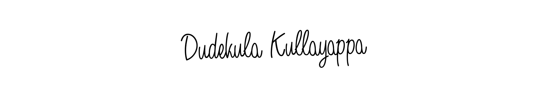 Design your own signature with our free online signature maker. With this signature software, you can create a handwritten (Angelique-Rose-font-FFP) signature for name Dudekula Kullayappa. Dudekula Kullayappa signature style 5 images and pictures png