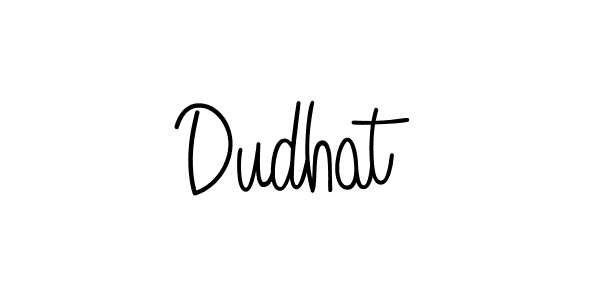 Use a signature maker to create a handwritten signature online. With this signature software, you can design (Angelique-Rose-font-FFP) your own signature for name Dudhat. Dudhat signature style 5 images and pictures png