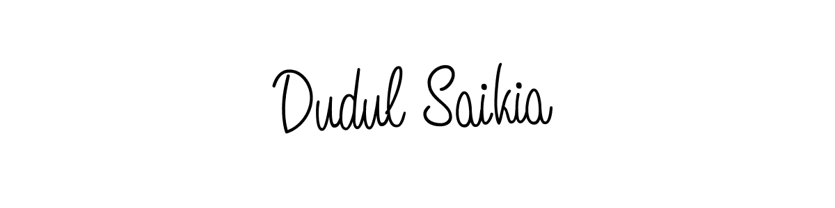 Use a signature maker to create a handwritten signature online. With this signature software, you can design (Angelique-Rose-font-FFP) your own signature for name Dudul Saikia. Dudul Saikia signature style 5 images and pictures png