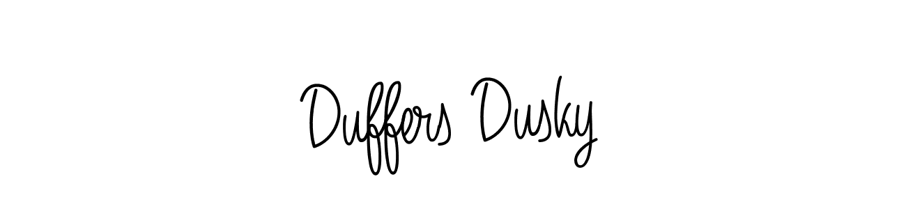 Use a signature maker to create a handwritten signature online. With this signature software, you can design (Angelique-Rose-font-FFP) your own signature for name Duffers Dusky. Duffers Dusky signature style 5 images and pictures png