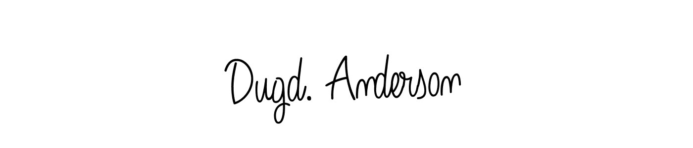 Create a beautiful signature design for name Dugd. Anderson. With this signature (Angelique-Rose-font-FFP) fonts, you can make a handwritten signature for free. Dugd. Anderson signature style 5 images and pictures png