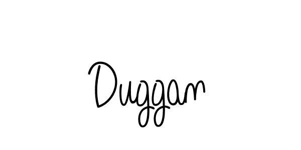 Make a beautiful signature design for name Duggan. With this signature (Angelique-Rose-font-FFP) style, you can create a handwritten signature for free. Duggan signature style 5 images and pictures png