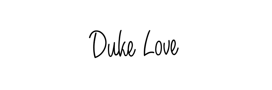 Make a beautiful signature design for name Duke Love. With this signature (Angelique-Rose-font-FFP) style, you can create a handwritten signature for free. Duke Love signature style 5 images and pictures png