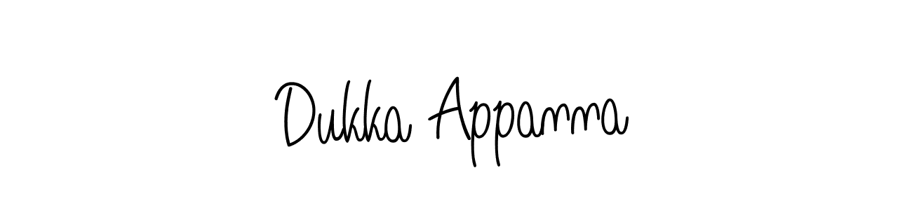 Dukka Appanna stylish signature style. Best Handwritten Sign (Angelique-Rose-font-FFP) for my name. Handwritten Signature Collection Ideas for my name Dukka Appanna. Dukka Appanna signature style 5 images and pictures png