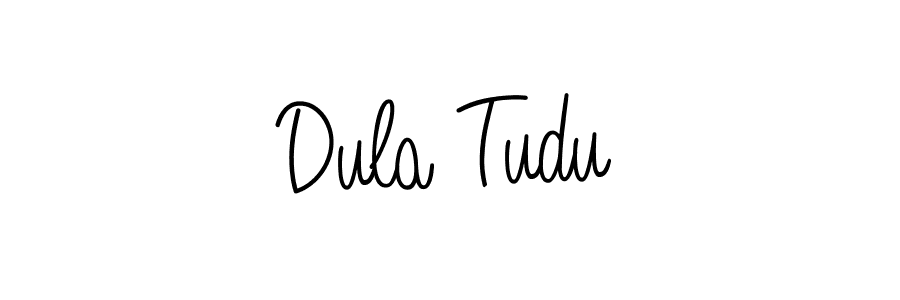 Use a signature maker to create a handwritten signature online. With this signature software, you can design (Angelique-Rose-font-FFP) your own signature for name Dula Tudu. Dula Tudu signature style 5 images and pictures png