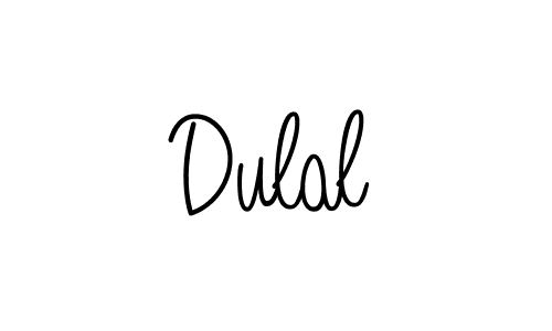 Dulal stylish signature style. Best Handwritten Sign (Angelique-Rose-font-FFP) for my name. Handwritten Signature Collection Ideas for my name Dulal. Dulal signature style 5 images and pictures png