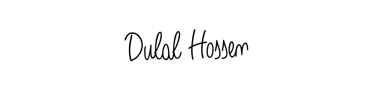 How to make Dulal Hossen name signature. Use Angelique-Rose-font-FFP style for creating short signs online. This is the latest handwritten sign. Dulal Hossen signature style 5 images and pictures png