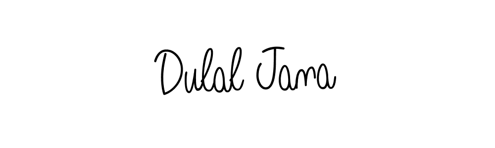 The best way (Angelique-Rose-font-FFP) to make a short signature is to pick only two or three words in your name. The name Dulal Jana include a total of six letters. For converting this name. Dulal Jana signature style 5 images and pictures png