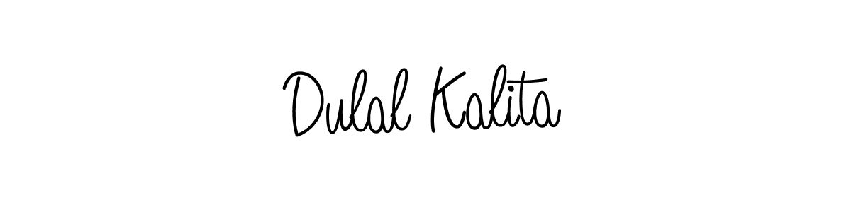 Dulal Kalita stylish signature style. Best Handwritten Sign (Angelique-Rose-font-FFP) for my name. Handwritten Signature Collection Ideas for my name Dulal Kalita. Dulal Kalita signature style 5 images and pictures png