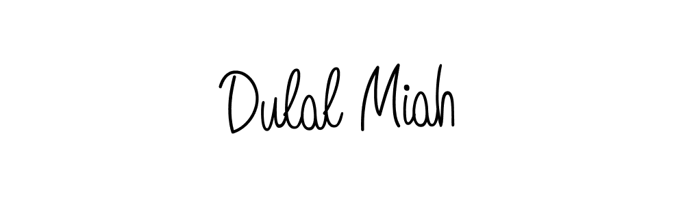 How to make Dulal Miah name signature. Use Angelique-Rose-font-FFP style for creating short signs online. This is the latest handwritten sign. Dulal Miah signature style 5 images and pictures png