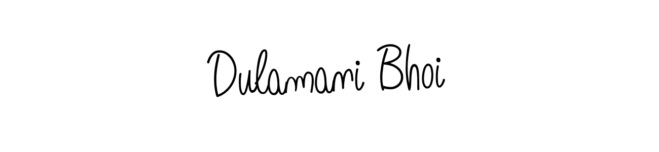 Design your own signature with our free online signature maker. With this signature software, you can create a handwritten (Angelique-Rose-font-FFP) signature for name Dulamani Bhoi. Dulamani Bhoi signature style 5 images and pictures png