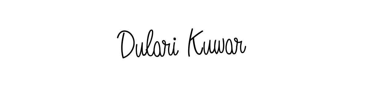 How to Draw Dulari Kuwar signature style? Angelique-Rose-font-FFP is a latest design signature styles for name Dulari Kuwar. Dulari Kuwar signature style 5 images and pictures png