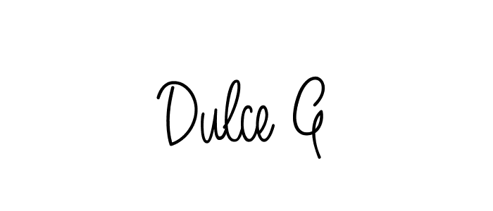 Create a beautiful signature design for name Dulce G. With this signature (Angelique-Rose-font-FFP) fonts, you can make a handwritten signature for free. Dulce G signature style 5 images and pictures png