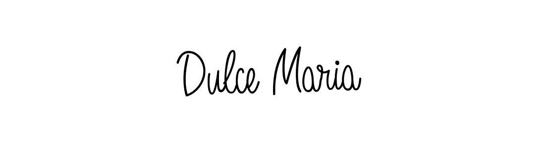 How to make Dulce Maria name signature. Use Angelique-Rose-font-FFP style for creating short signs online. This is the latest handwritten sign. Dulce Maria signature style 5 images and pictures png