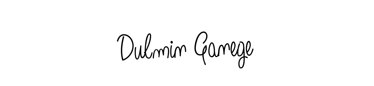 How to make Dulmin Ganege signature? Angelique-Rose-font-FFP is a professional autograph style. Create handwritten signature for Dulmin Ganege name. Dulmin Ganege signature style 5 images and pictures png