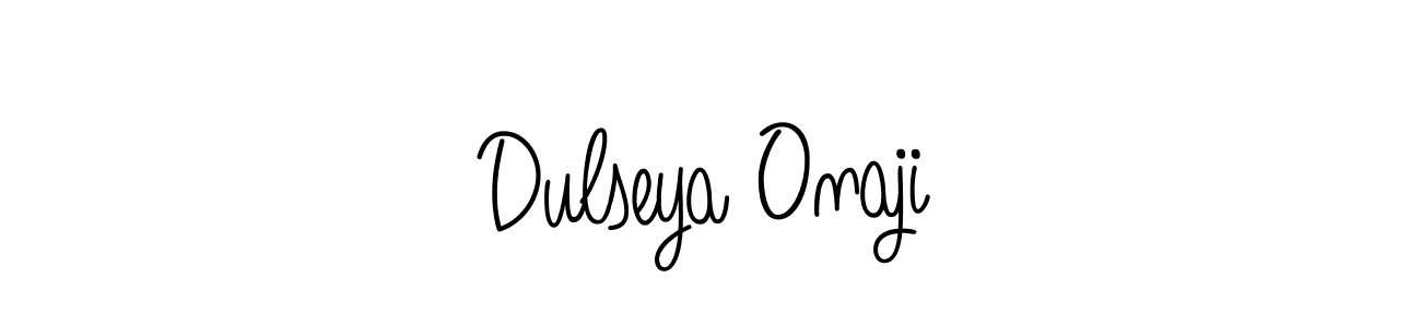 Check out images of Autograph of Dulseya Onaji name. Actor Dulseya Onaji Signature Style. Angelique-Rose-font-FFP is a professional sign style online. Dulseya Onaji signature style 5 images and pictures png