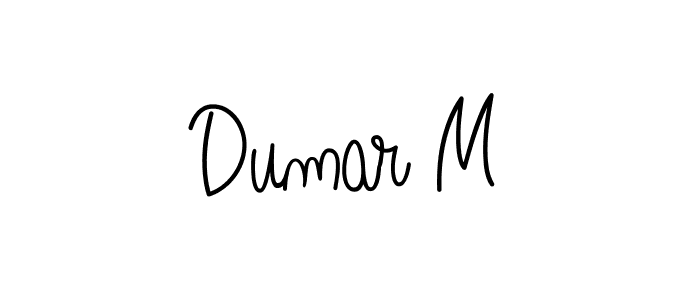 Dumar M stylish signature style. Best Handwritten Sign (Angelique-Rose-font-FFP) for my name. Handwritten Signature Collection Ideas for my name Dumar M. Dumar M signature style 5 images and pictures png