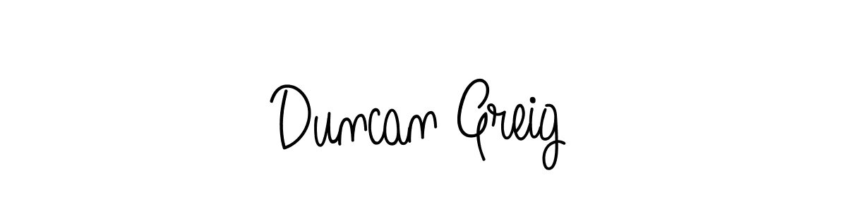 The best way (Angelique-Rose-font-FFP) to make a short signature is to pick only two or three words in your name. The name Duncan Greig include a total of six letters. For converting this name. Duncan Greig signature style 5 images and pictures png