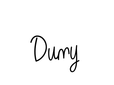 The best way (Angelique-Rose-font-FFP) to make a short signature is to pick only two or three words in your name. The name Duny include a total of six letters. For converting this name. Duny signature style 5 images and pictures png