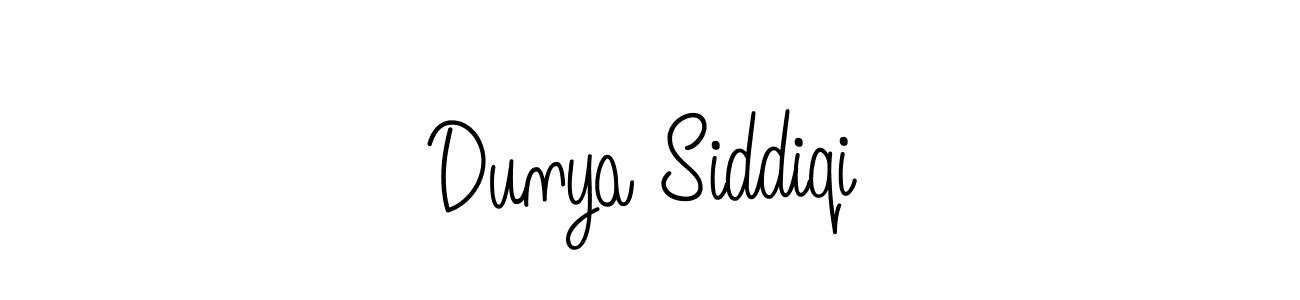 Make a short Dunya Siddiqi signature style. Manage your documents anywhere anytime using Angelique-Rose-font-FFP. Create and add eSignatures, submit forms, share and send files easily. Dunya Siddiqi signature style 5 images and pictures png