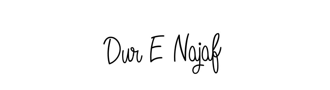 Check out images of Autograph of Dur E Najaf name. Actor Dur E Najaf Signature Style. Angelique-Rose-font-FFP is a professional sign style online. Dur E Najaf signature style 5 images and pictures png