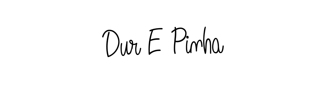 The best way (Angelique-Rose-font-FFP) to make a short signature is to pick only two or three words in your name. The name Dur E Pinha include a total of six letters. For converting this name. Dur E Pinha signature style 5 images and pictures png