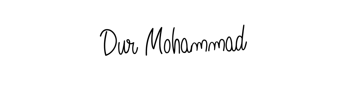 How to make Dur Mohammad name signature. Use Angelique-Rose-font-FFP style for creating short signs online. This is the latest handwritten sign. Dur Mohammad signature style 5 images and pictures png