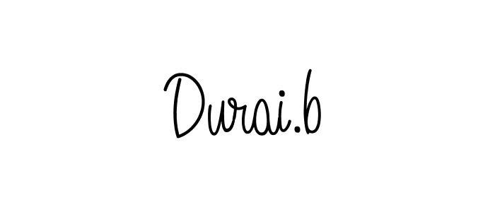 You should practise on your own different ways (Angelique-Rose-font-FFP) to write your name (Durai.b) in signature. don't let someone else do it for you. Durai.b signature style 5 images and pictures png