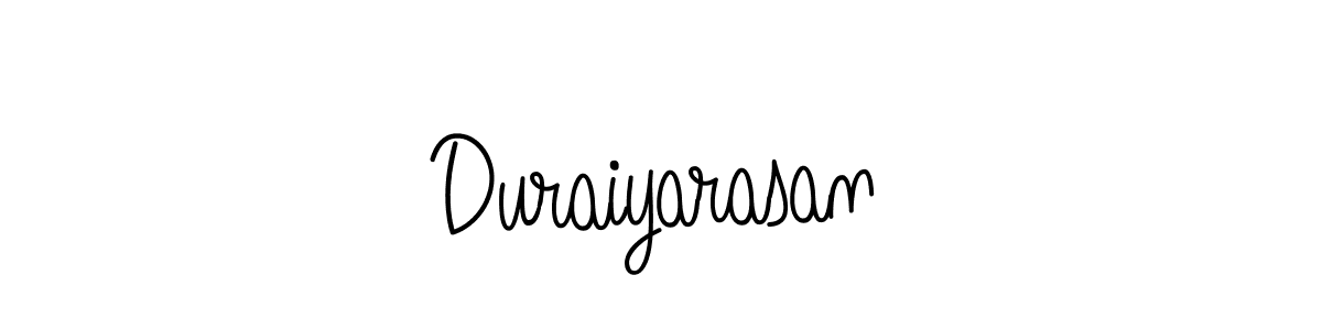 How to make Duraiyarasan name signature. Use Angelique-Rose-font-FFP style for creating short signs online. This is the latest handwritten sign. Duraiyarasan signature style 5 images and pictures png