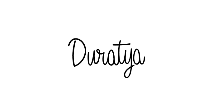 Create a beautiful signature design for name Duratya. With this signature (Angelique-Rose-font-FFP) fonts, you can make a handwritten signature for free. Duratya signature style 5 images and pictures png