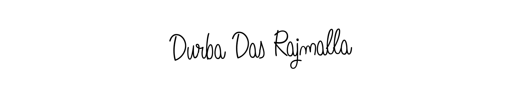 How to make Durba Das Rajmalla name signature. Use Angelique-Rose-font-FFP style for creating short signs online. This is the latest handwritten sign. Durba Das Rajmalla signature style 5 images and pictures png