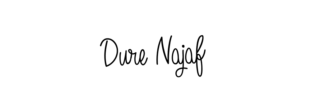 How to make Dure Najaf name signature. Use Angelique-Rose-font-FFP style for creating short signs online. This is the latest handwritten sign. Dure Najaf signature style 5 images and pictures png