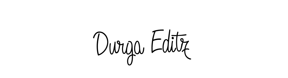 Make a beautiful signature design for name Durga Editz. With this signature (Angelique-Rose-font-FFP) style, you can create a handwritten signature for free. Durga Editz signature style 5 images and pictures png