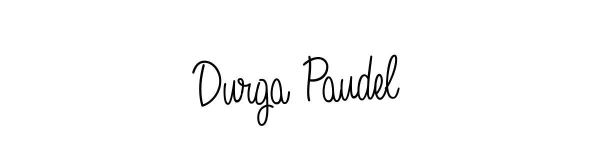 The best way (Angelique-Rose-font-FFP) to make a short signature is to pick only two or three words in your name. The name Durga Paudel include a total of six letters. For converting this name. Durga Paudel signature style 5 images and pictures png