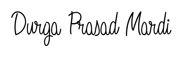 A timeless handwritten aesthetic for Durga Prasad Mardi. The Angelique-Rose-font-FFP font gives your signature a handcrafted feel with natural curves. Durga Prasad Mardi signature style 5 images and pictures png